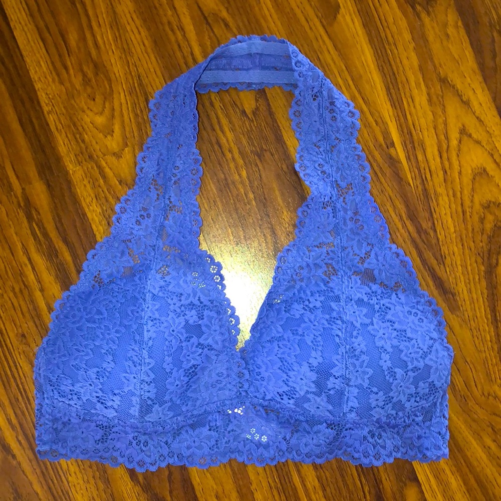 Purple halter bralette